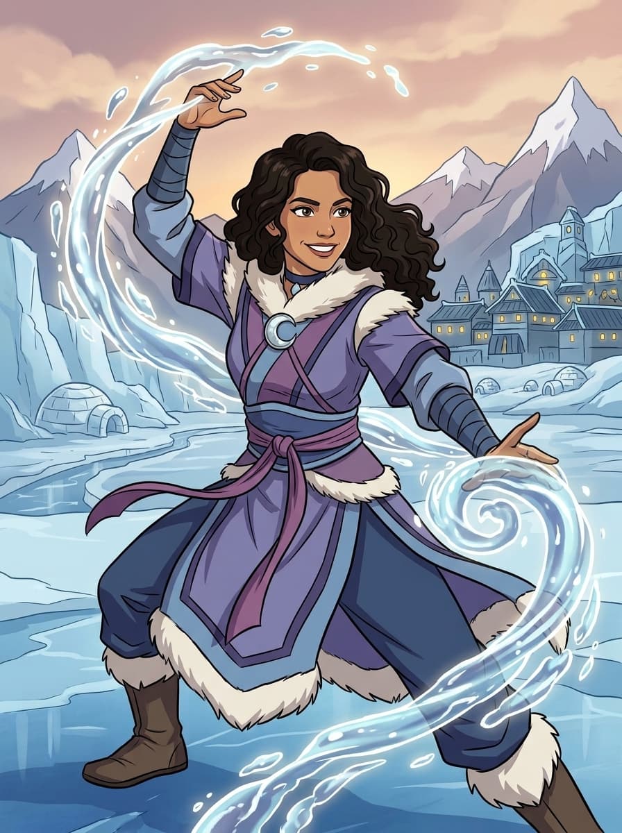 Finished custom Avatar style portrait example