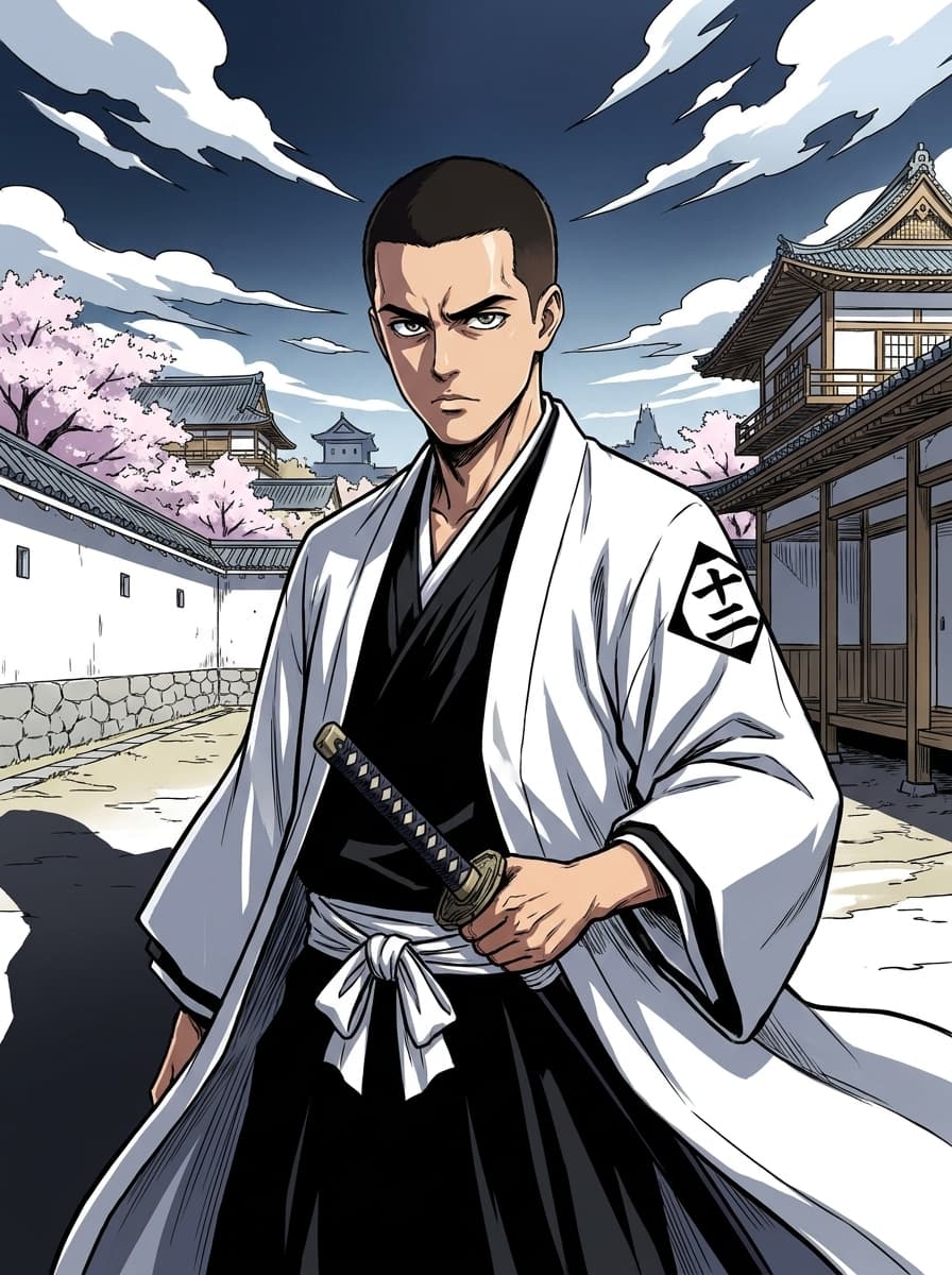 Finished custom Bleach style portrait example