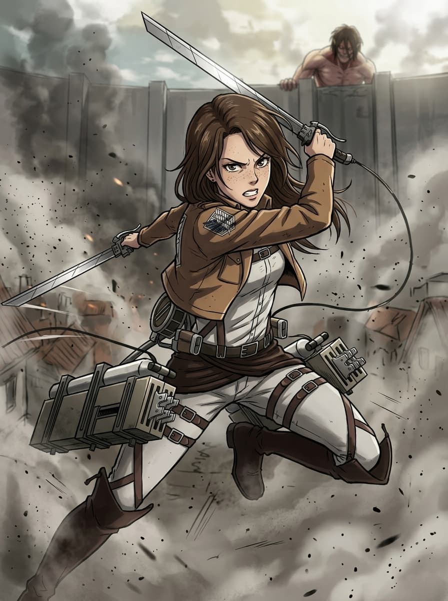 Custom Attack on Titan portrait gallery example