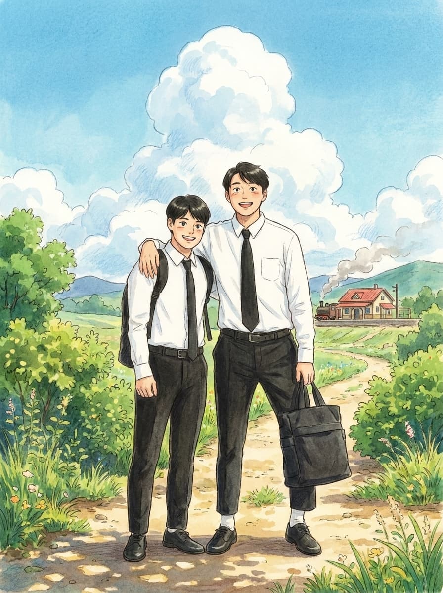 Finished custom Ghibli Style style portrait example