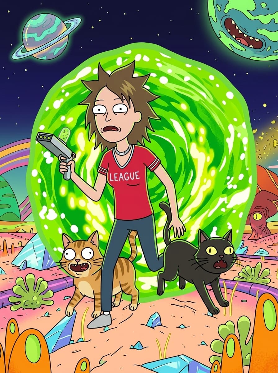 Custom Rick and Morty portrait featured artwork showcase