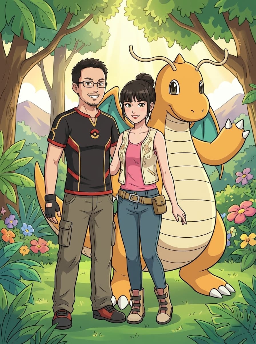 Finished custom Pokemon style portrait example