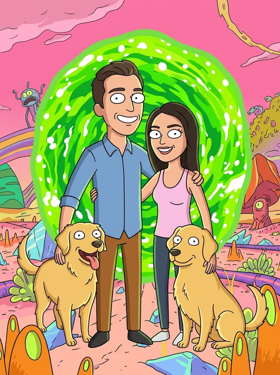 Customer review custom Rick And Morty portrait result